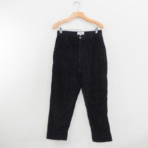 Black Corduroy Pants Adult Trouser WESC Cords Unisex Relaxed Small Medium